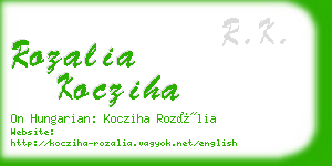 rozalia kocziha business card